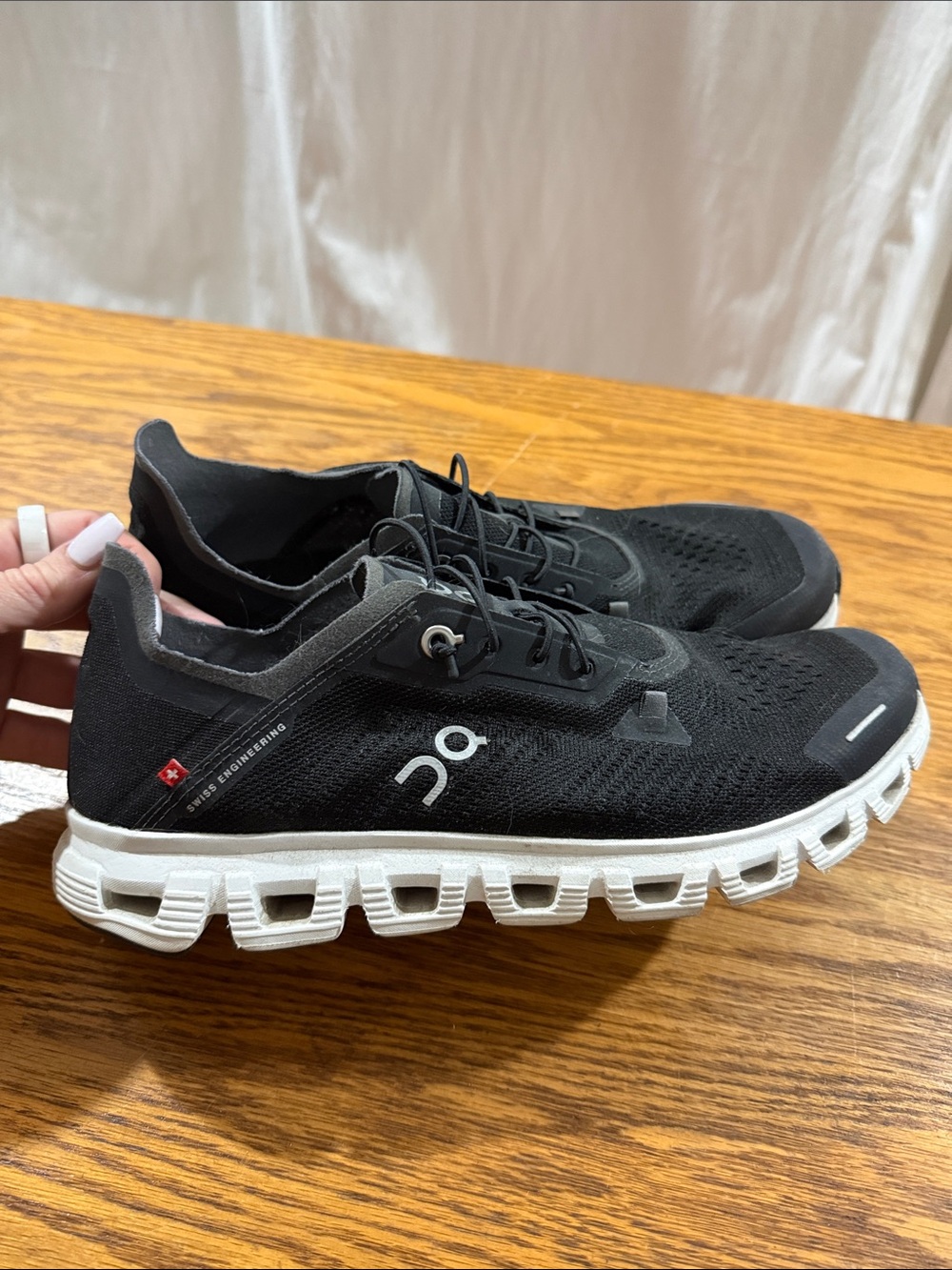 On Running Men's Black and White Cloudstyl Running Sneakers